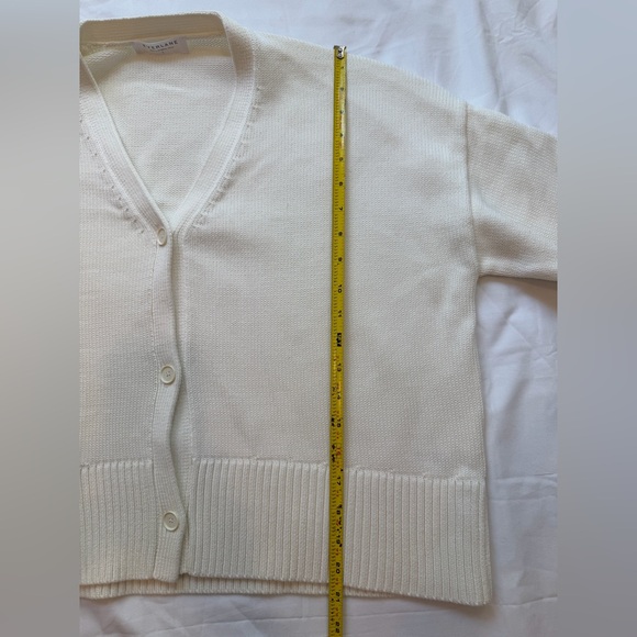 Everlane Boxy Cardigan Women’s Size Large Off White Cream Button Cotton - Picture 5 of 8